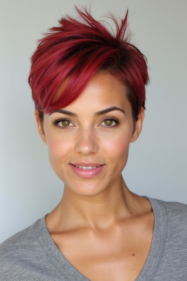 28+ Best Short Hair With Side Bangs Women Are Getting Right Now 2025 68 bold spiky short hairstyle