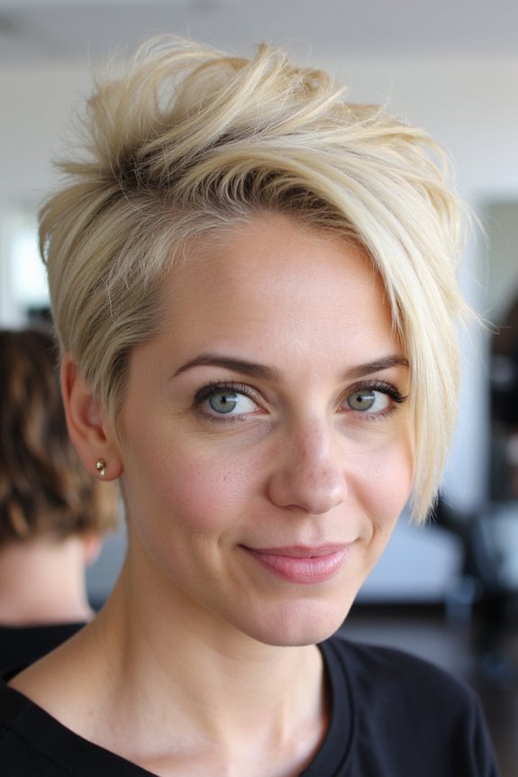 27+ Very Short Haircuts for Women Who Need a Big Makeover in 2025 24 bold textured blonde pixie