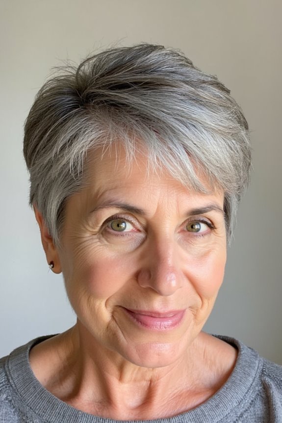 44+ Stylish & Fuss-Free Short Hairstyles for Women Over 50 in 2025 48 bold textured pixie hairstyle
