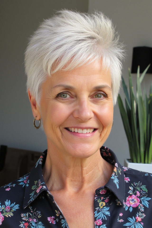 36+ Incredible Short "Choppy" Haircuts for Women Over 60 in 2025 50 bold textured pixie hairstyle