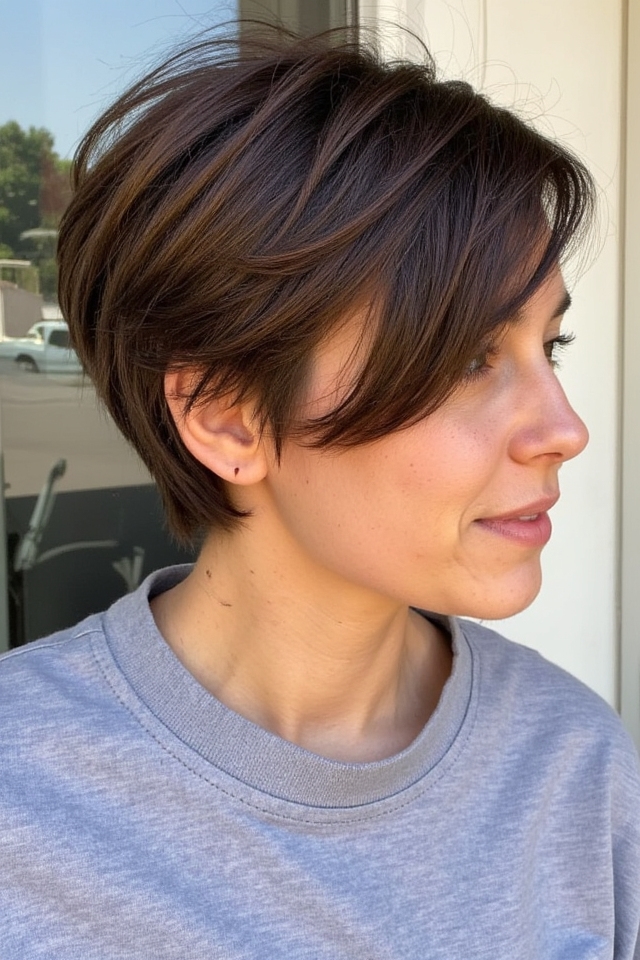 50+ Fantastic Short to Medium Layered Haircuts for That In-Between Length 2025 8 bold textured pixie hairstyle