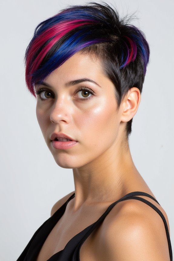 35+ Asymmetrical Pixie Cut Ideas That Make a Statement for 2025 60 bold vibrant asymmetrical pixie