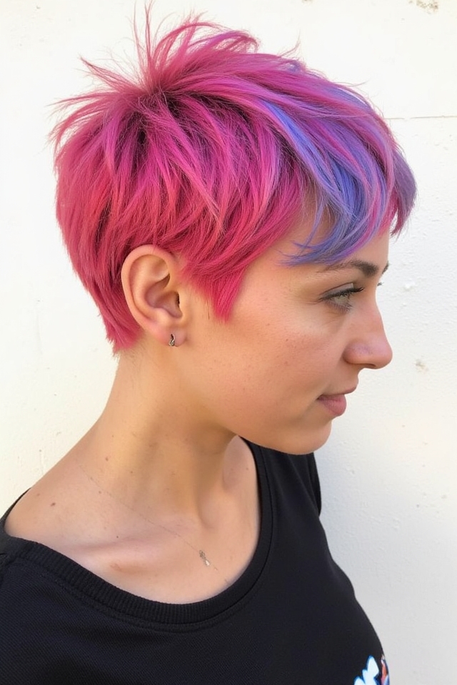 50+ Modern Shaggy Pixie Cut Ideas for 2025 141 bold vibrant pixie hairstyle