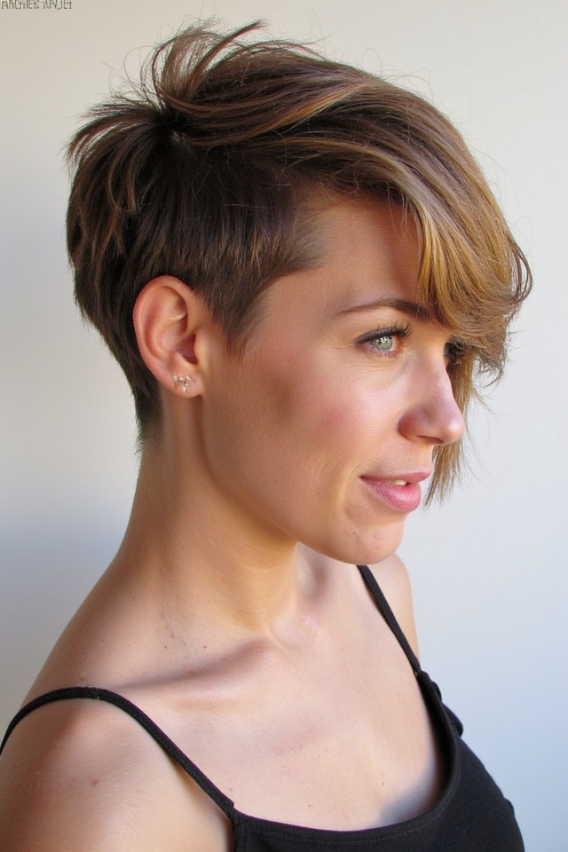 28+ Best Short Hair With Side Bangs Women Are Getting Right Now 2025 72 bold wavy undercut hairstyle