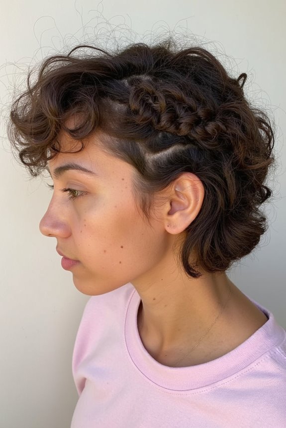 34+ Cutest Braids for Short Hair in 2025 65 braided accent for curls
