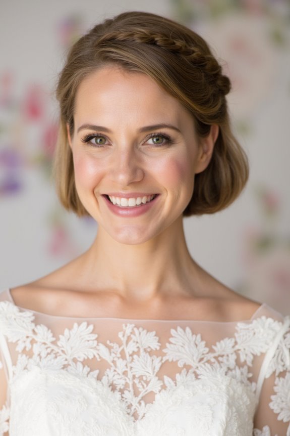 34+ Gorgeous Short Wedding Hairstyles and Bridal Hair Ideas in 2025 101 braided accents for short hair