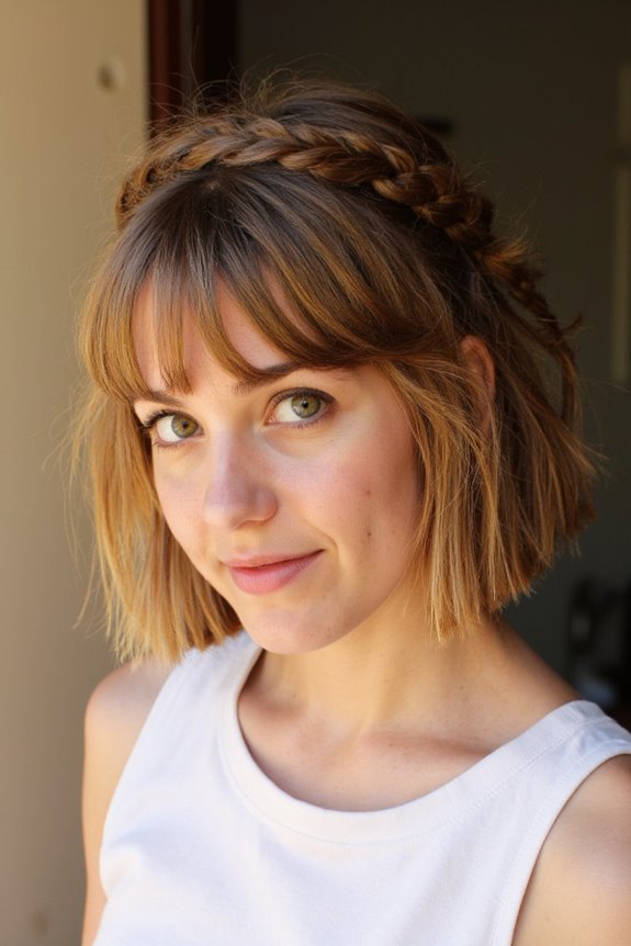 34+ Cutest Braids for Short Hair in 2025 57 braided bangs for short hair