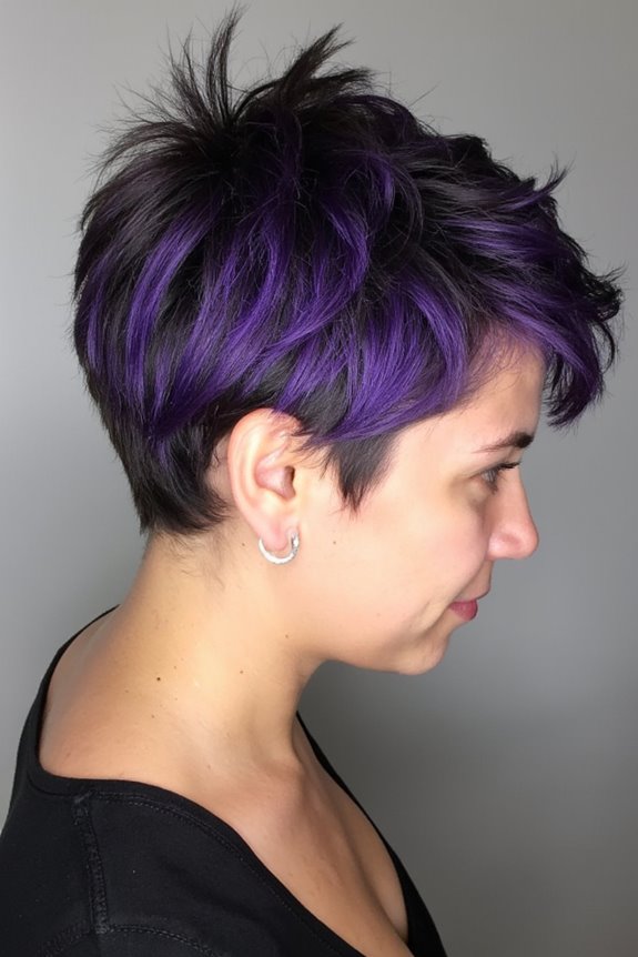 36+ Cutest Ways to Get a Pixie Cut With Highlights for a Dimensional Crop in 2025 79 bright purple pixie hair