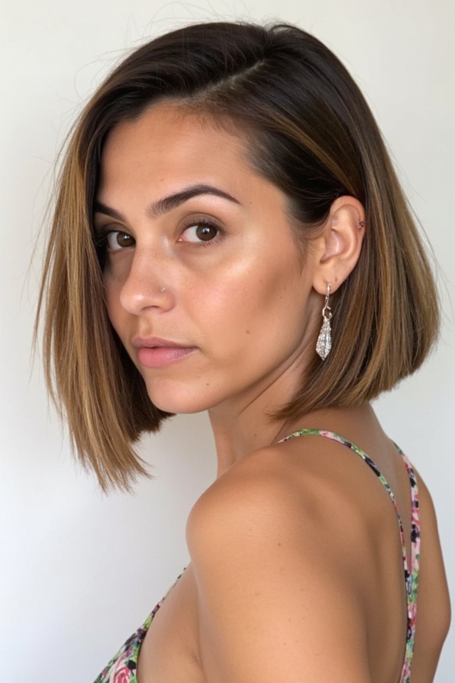 36+ Short Asymmetrical Bob Hairstyles Trending in 2025 66 caramel highlights enhance asymmetry