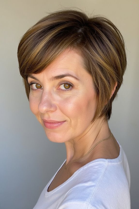 25+ Short, Light Brown Hair Ideas to Inspire Your Next Cut & Color for 2025 74 champagne blonde lowlights enhance dimension