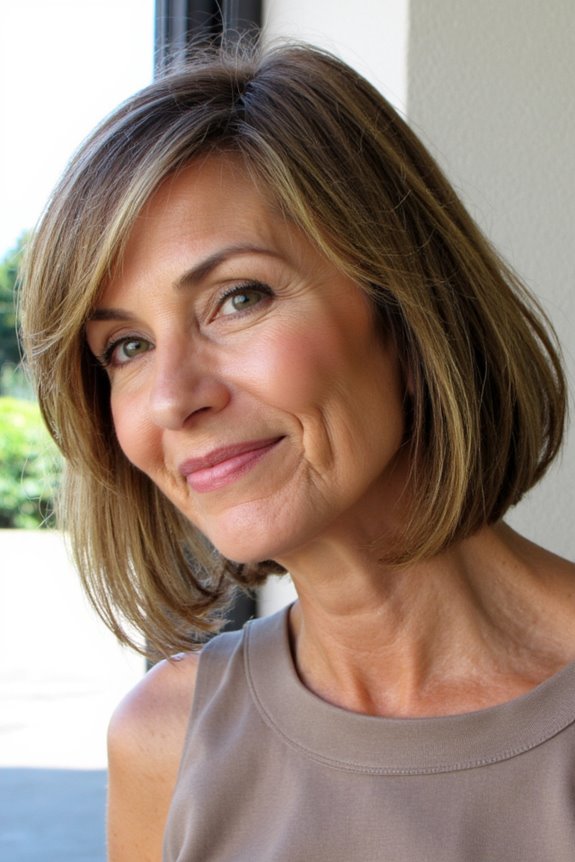 29+ Slimming Short Hairstyles for Women Over 50 With Round Faces in 2025 6 chic asymmetrical bob hairstyle