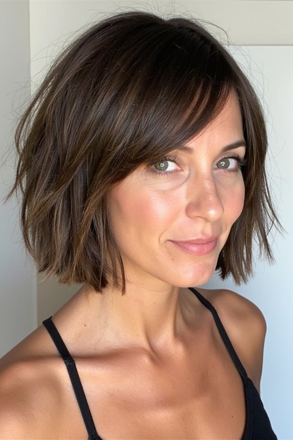 37+ Best Ways to Wear Curtain Bangs With Short Hair in 2025 88 chic bob with curtain bangs