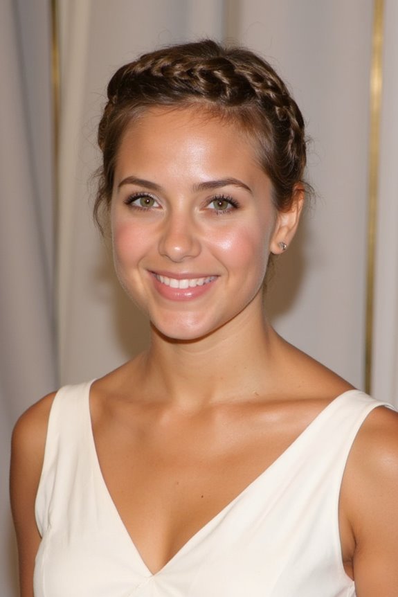32+ Cute & Easy Updos for Short Hair for Special Occasions in 2025 2 chic braided crown updo