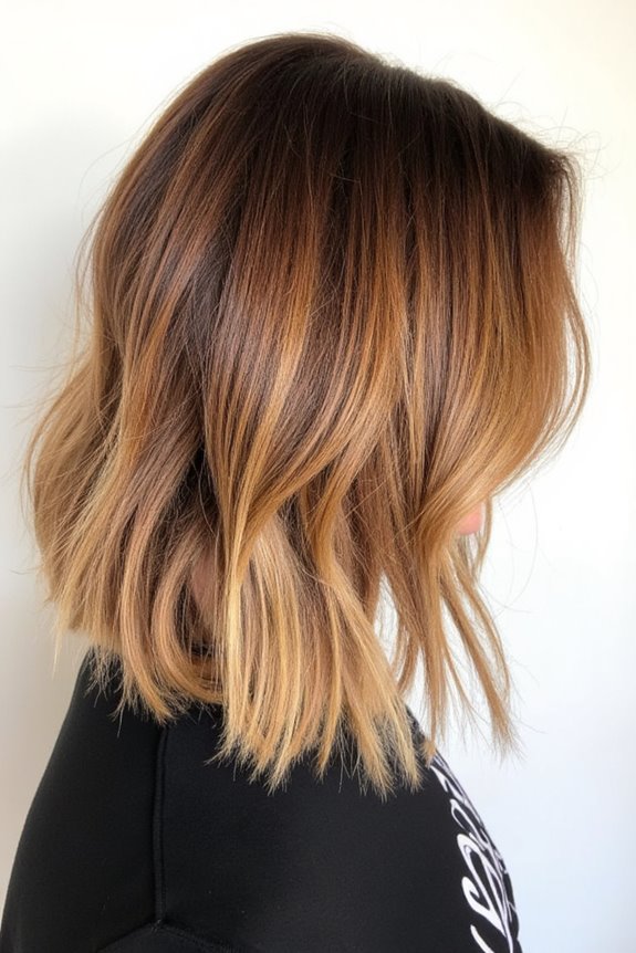 Top 40+ Short, Ombre Hair Color Ideas Trending Now in 2025 30 chic chestnut blonde ombre
