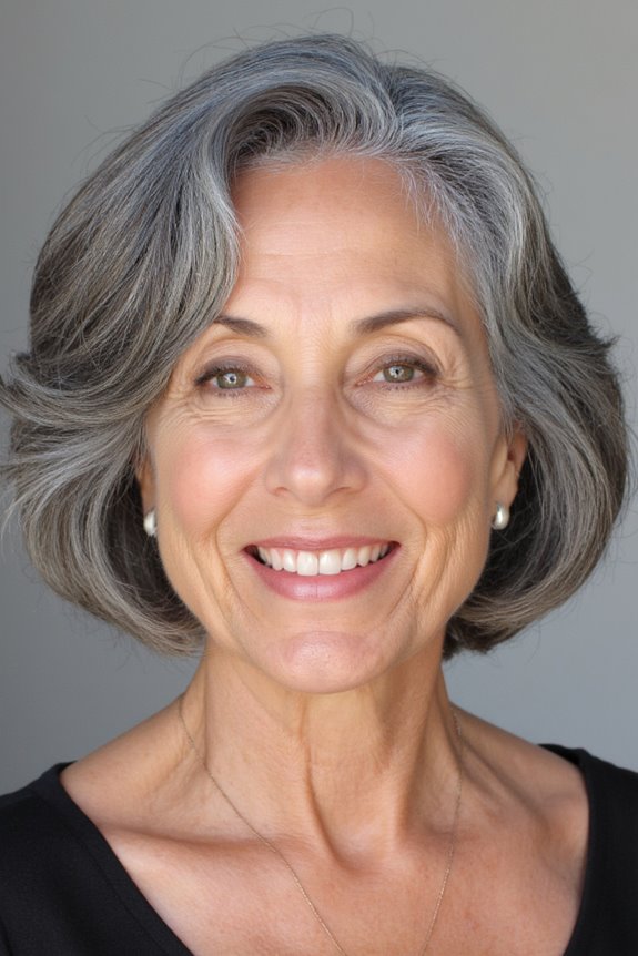 38+ Gorgeous Short Hairstyles for Women in Their 60S With Grey Hair in 2025 10 chic chin length soft waves