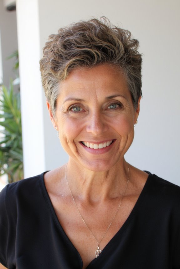 25+ Ladies Over 60 With a Round Face Show How to Rock Short Haircuts in 2025 60 chic curly pixie maintenance