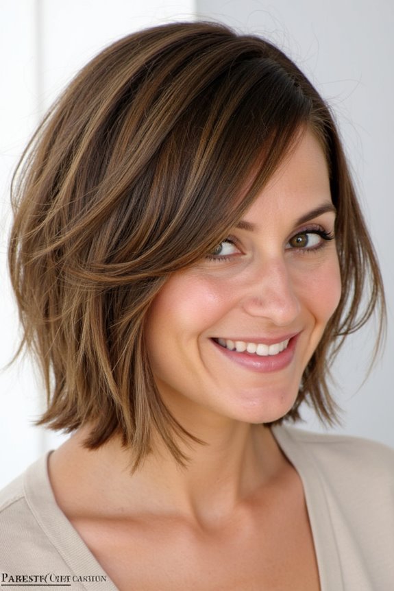 50+ Short Hairstyles for Thin, Fine Hair to Appear Thick & Full in 2025 171 chic layered bob hairstyle