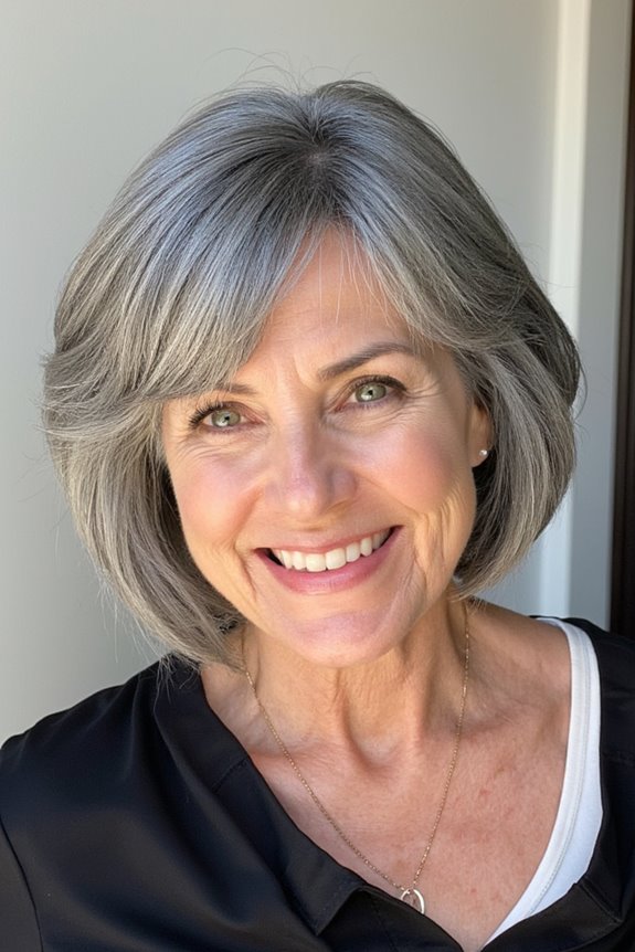 15+ Trendy Short Bob With Bangs Ideas Women Over 50 Are Loving in 2025 28 chic layered hairstyle for women