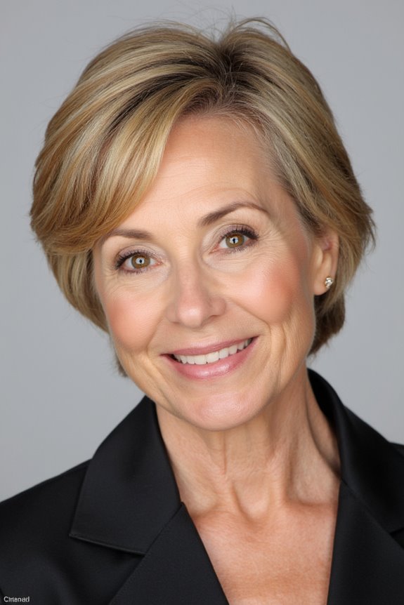 49+ Best Short Hairstyles for Women Over 50 With Fine Hair in 2025 26 chic low maintenance feathered hairstyle