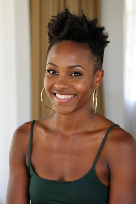 20+ Youthful Short Natural Haircuts for Black Women Over 50 in 2025 28 chic mini frohawk style