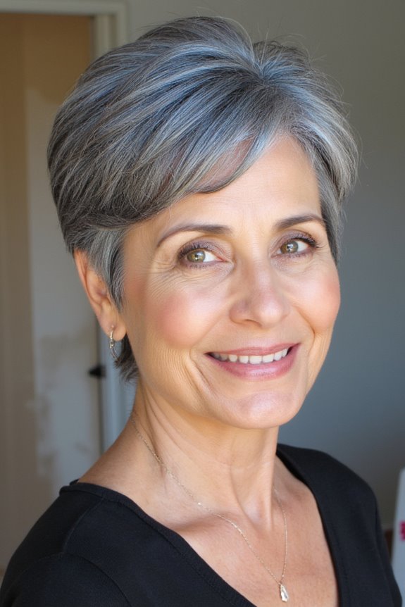 38+ Gorgeous Short Hairstyles for Women in Their 60S With Grey Hair in 2025 79 chic pixie cut elegance