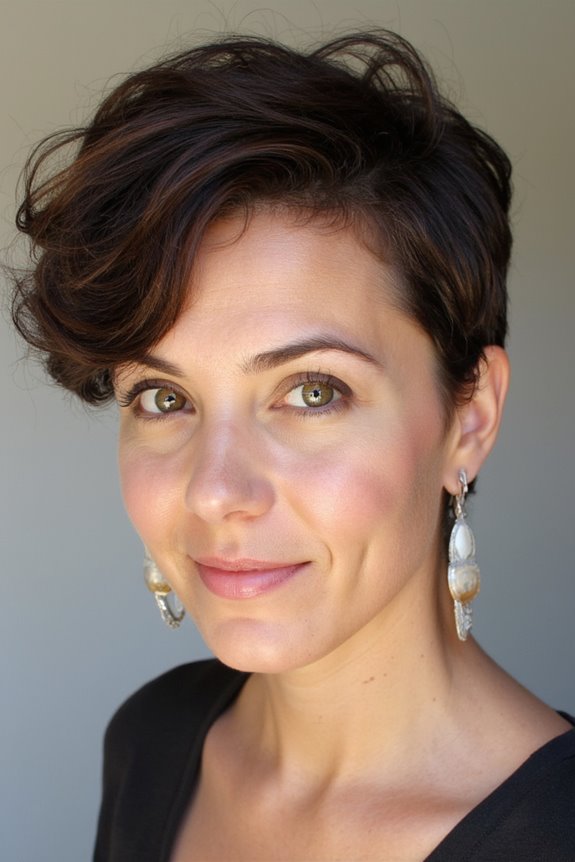 35+ Most Flattering Ways to Get a Pixie Cut for Round Face Shapes in 2025 71 chic pixie with curls