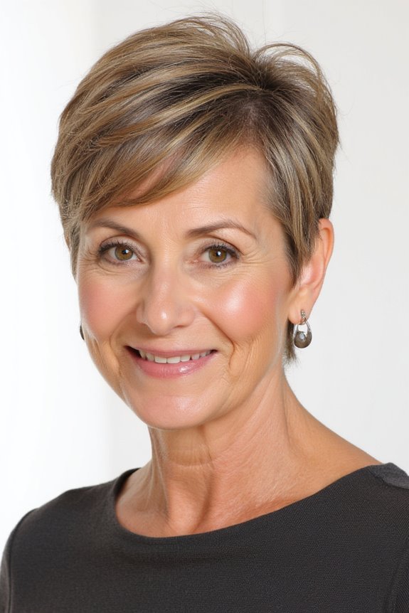 29+ Slimming Short Hairstyles for Women Over 50 With Round Faces in 2025 88 chic pixie with fringe