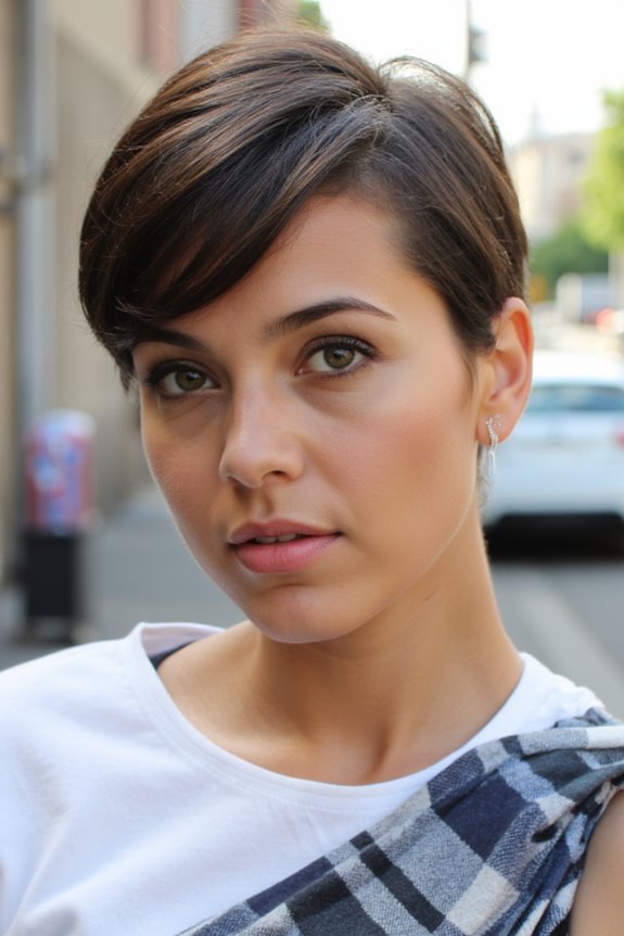 34+ Low-Maintenance Pixie Cuts That Are Still Super Cute in 2025 57 chic pixie with side part