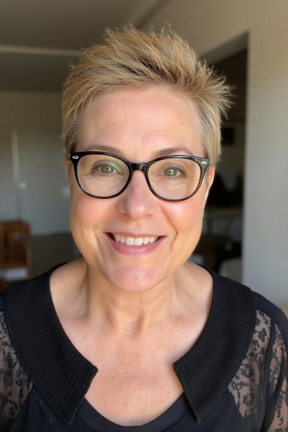 31+ Best Short Hairstyles for Women Over 50 With Glasses in 2025 41 chic side swept pixie hairstyle