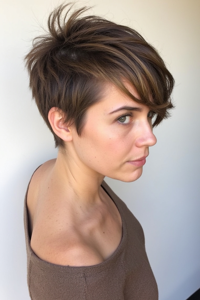 50+ Modern Shaggy Pixie Cut Ideas for 2025 132 chic side swept shaggy pixie