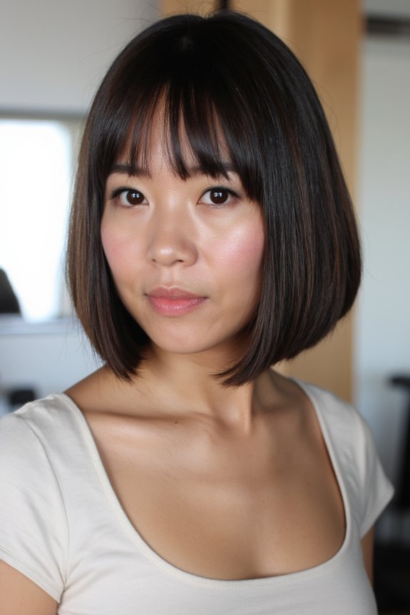 The Top 18+ Short Haircuts For Asian Girls Trending in 2025 18 chic sleek blunt bob