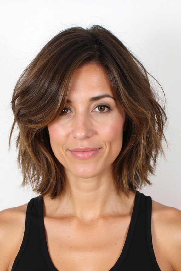 26+ Cutest Short Haircuts for Thick, Wavy Hair to Style More Easily in 2025 23 chic soft angled bob