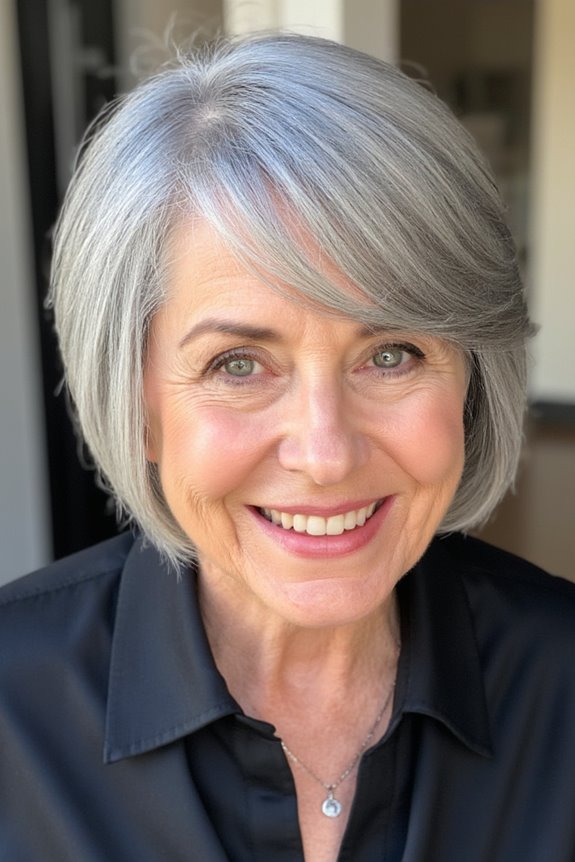 41+ Easy and Stylish Short Bobs With Bangs for Women Over 60 in 2025 142 chic stacked bob hairstyle