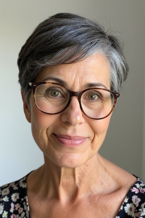 31+ Best Short Hairstyles for Women Over 50 With Glasses in 2025 10 chic textured crop hairstyle