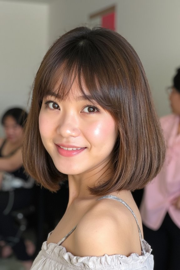 29+ Super-Cute Jaw-Length Haircut Ideas Taking Over Salons in 2025 34 chin length bob with bangs