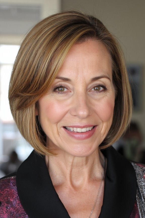40+ Stunning Chin-Length Hairstyles Every Woman Over 60 Should Try in 2025 141 chin length bob with highlights
