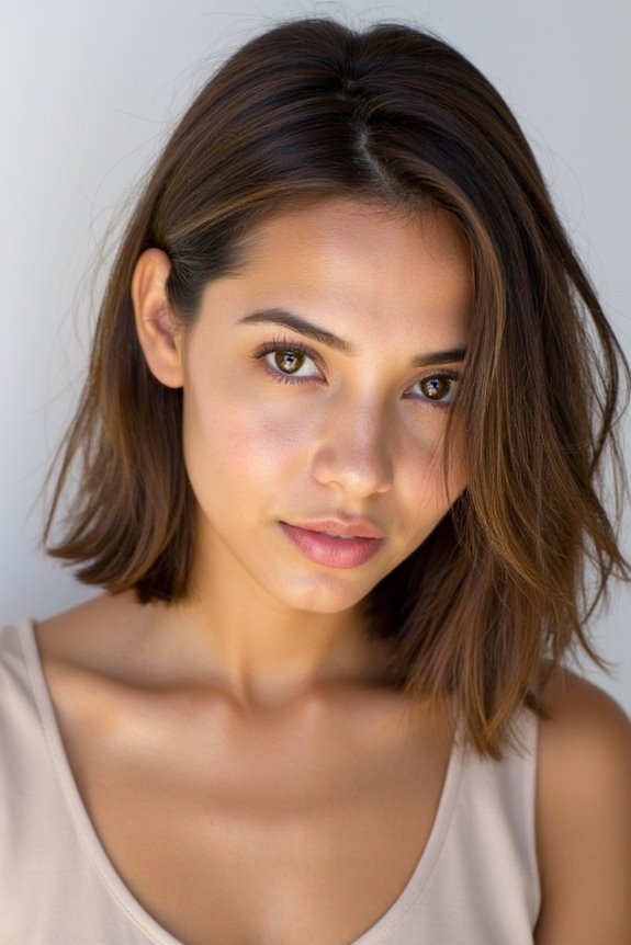 Chin-Length Haircuts in 2025 Are In! 45+ Irresistible Ways to Get It 70 chin length hair middle part