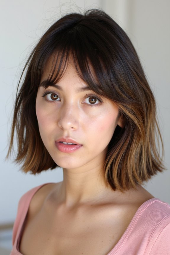 Chin-Length Haircuts in 2025 Are In! 45+ Irresistible Ways to Get It 23 chin length hair with bangs