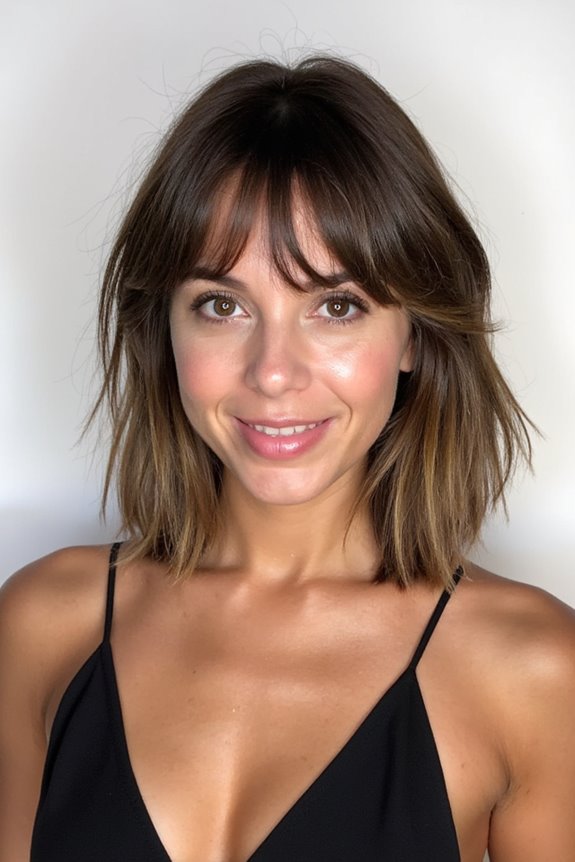 Chin-Length Haircuts in 2025 Are In! 45+ Irresistible Ways to Get It 134 chin length layered bangs style