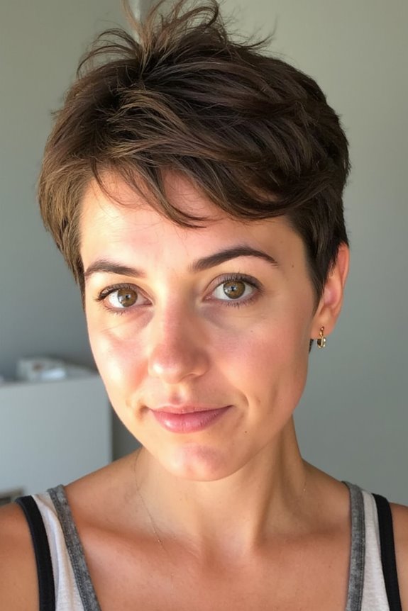 34+ Low-Maintenance Pixie Cuts That Are Still Super Cute in 2025 30 choppy bangs for pixie