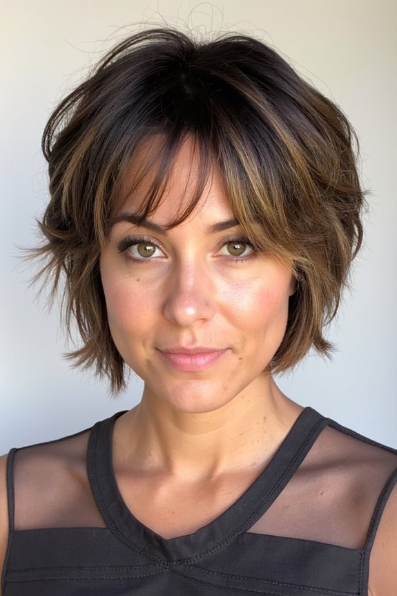 40+ Fantastic Short, Choppy Bob Haircuts for a Modern Look in 2025 42 choppy bob with balayage