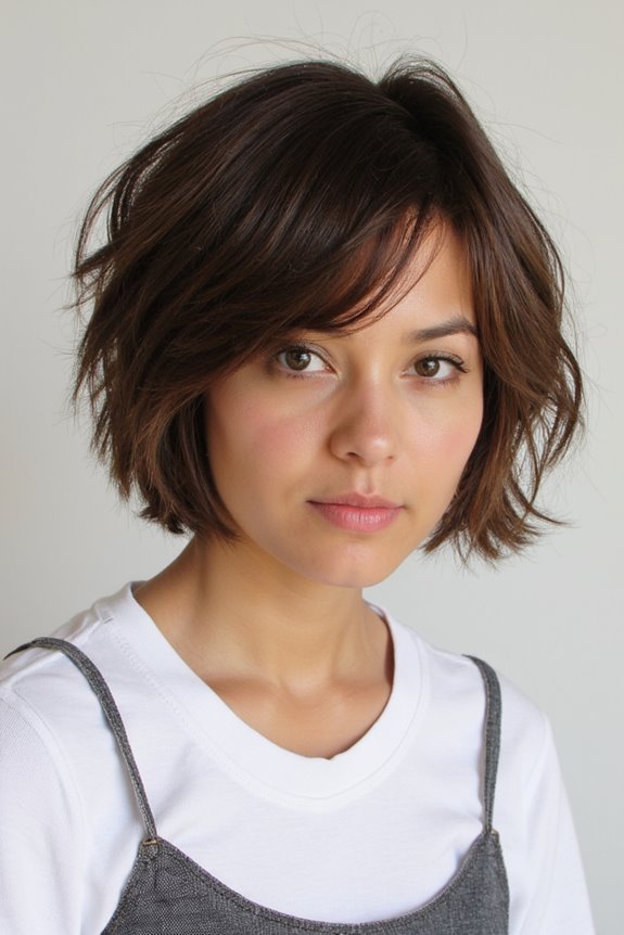 40+ Fantastic Short, Choppy Bob Haircuts for a Modern Look in 2025 71 choppy bob with curtain bangs