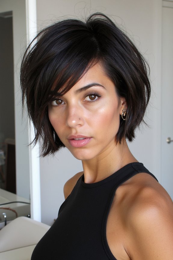 40+ Fantastic Short, Choppy Bob Haircuts for a Modern Look in 2025 80 choppy bob with dark roots