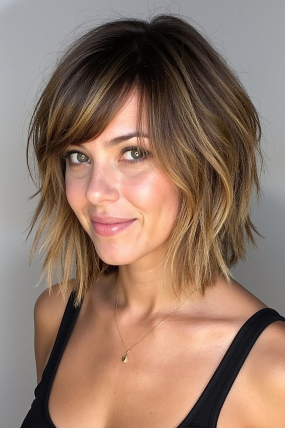 42+ Flattering Short Hairstyles for Long Faces in 2025 82 choppy bob with highlights