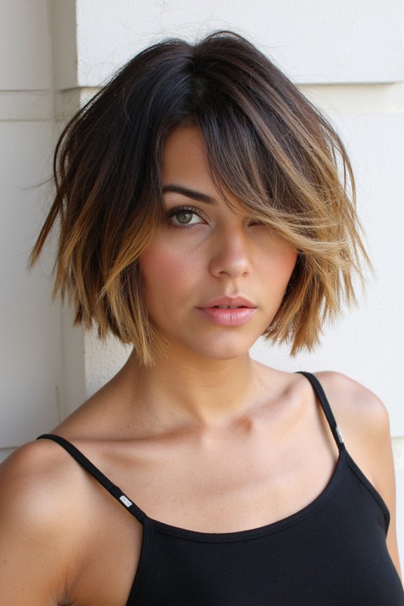40+ Fantastic Short, Choppy Bob Haircuts for a Modern Look in 2025 63 choppy bob with ombre