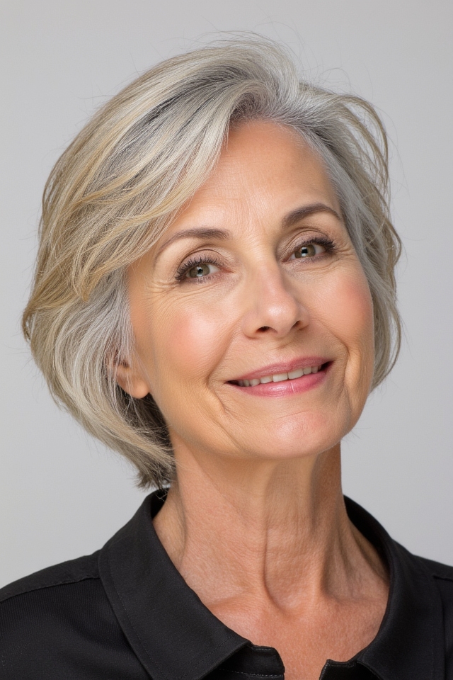 36+ Incredible Short "Choppy" Haircuts for Women Over 60 in 2025 69 choppy bob with volume