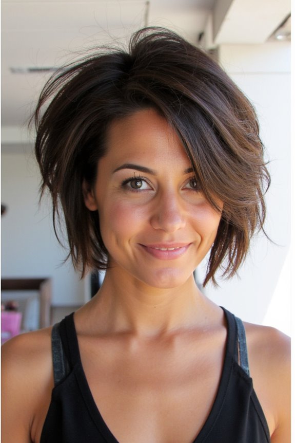 50+ Short Hairstyles for Thin, Fine Hair to Appear Thick & Full in 2025 106 choppy bob with volume