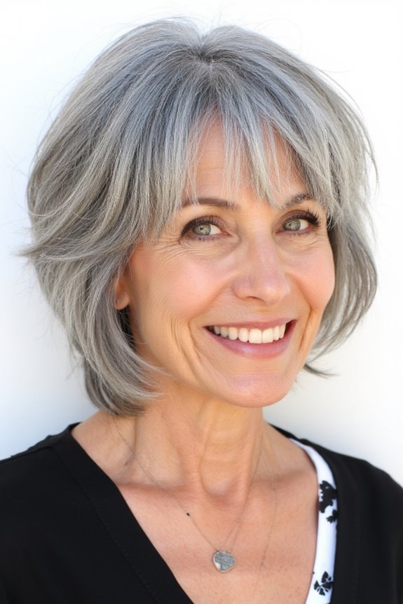 41+ Easy and Stylish Short Bobs With Bangs for Women Over 60 in 2025 89 choppy bob with wispy bangs