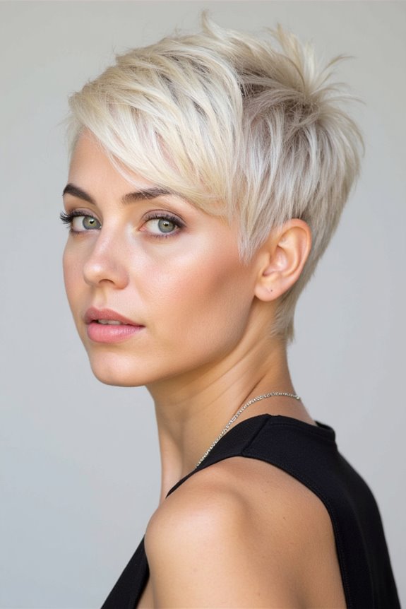 23+ Prettiest Platinum Pixie Cuts for Cooler Blonde Crop in 2025 12 choppy layers for platinum pixie