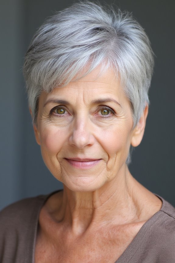 38+ Gorgeous Short Hairstyles for Women in Their 60S With Grey Hair in 2025 83 choppy layers for sophistication